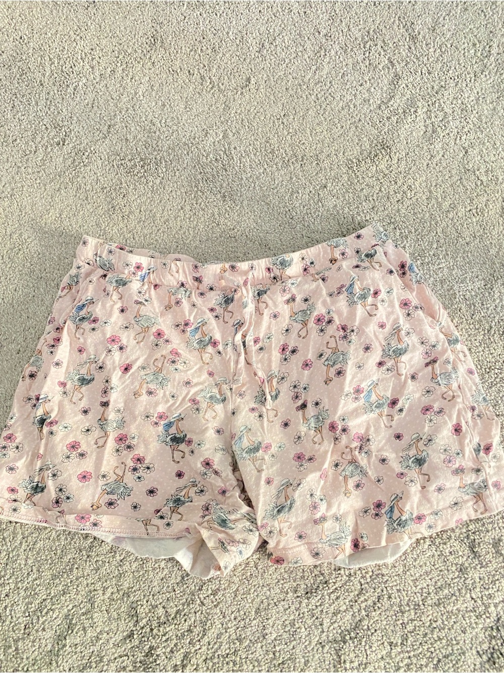 La Vie En Rose Pink Flamingo Lounge Shorts